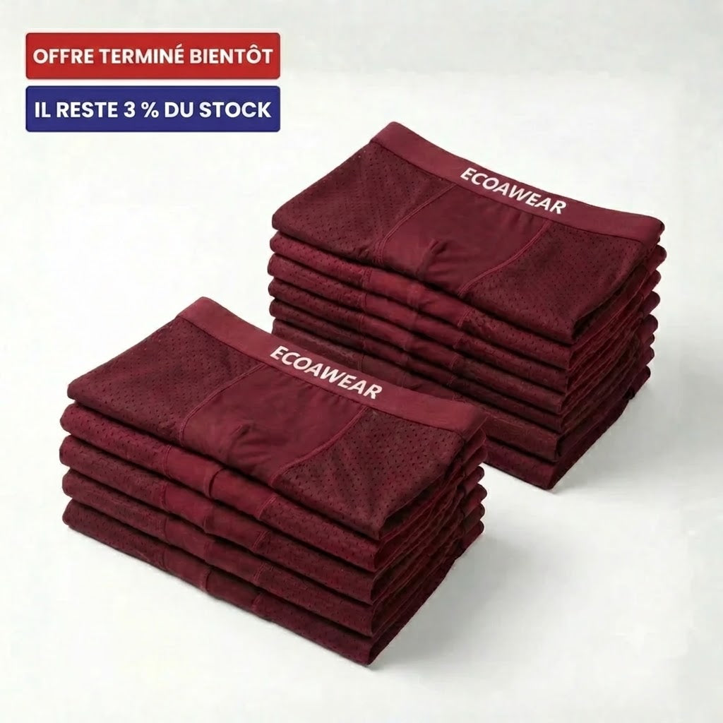 ECOAWEAR® | Lot de 5 boxers en bambou + Recevez 7 paires supplémentaires GRATUITES
