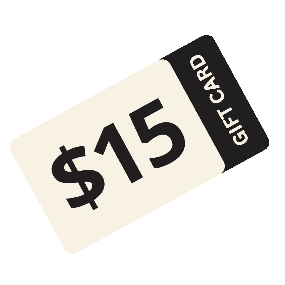 Carte cadeau de 15 $