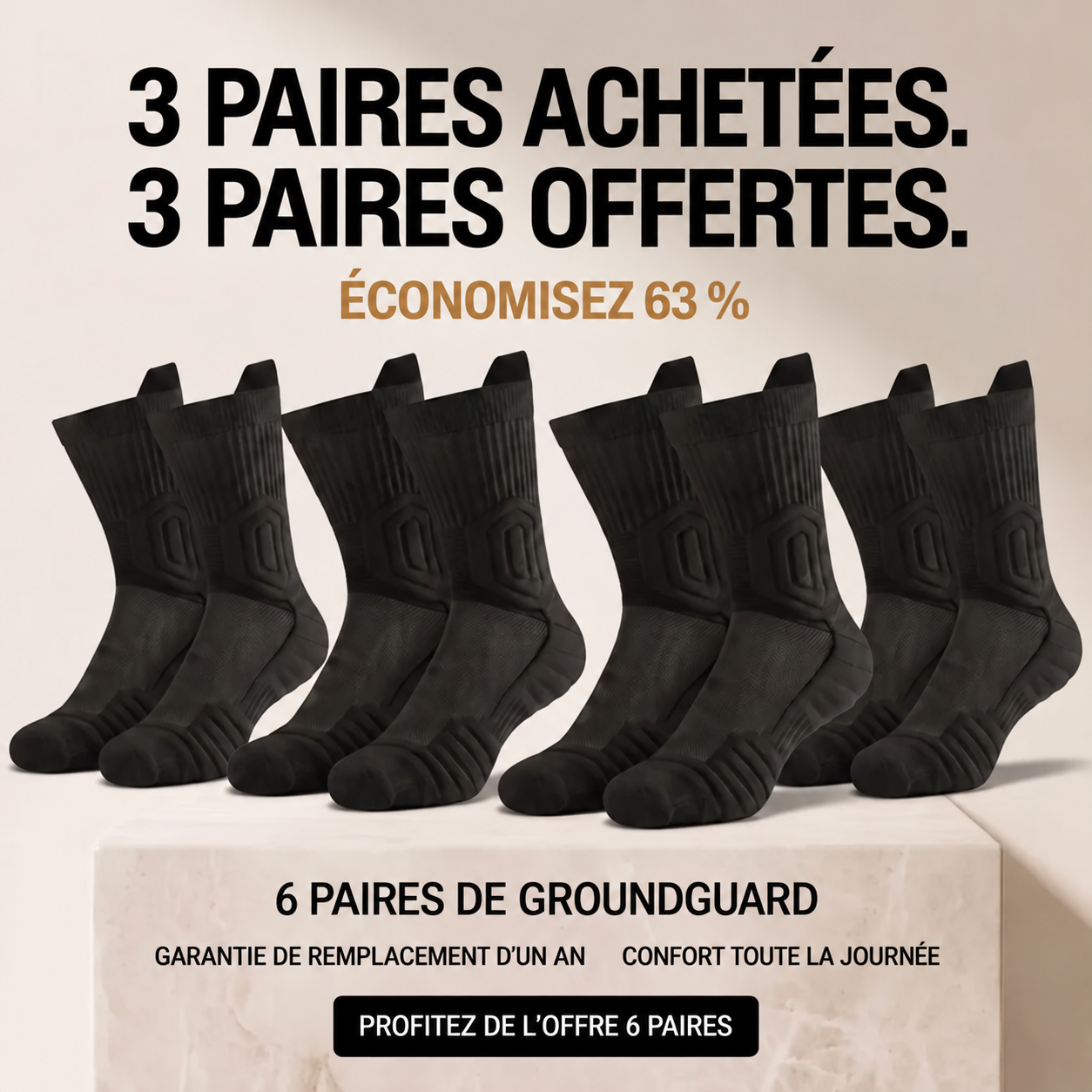 Chaussettes de travail GroundGuard™