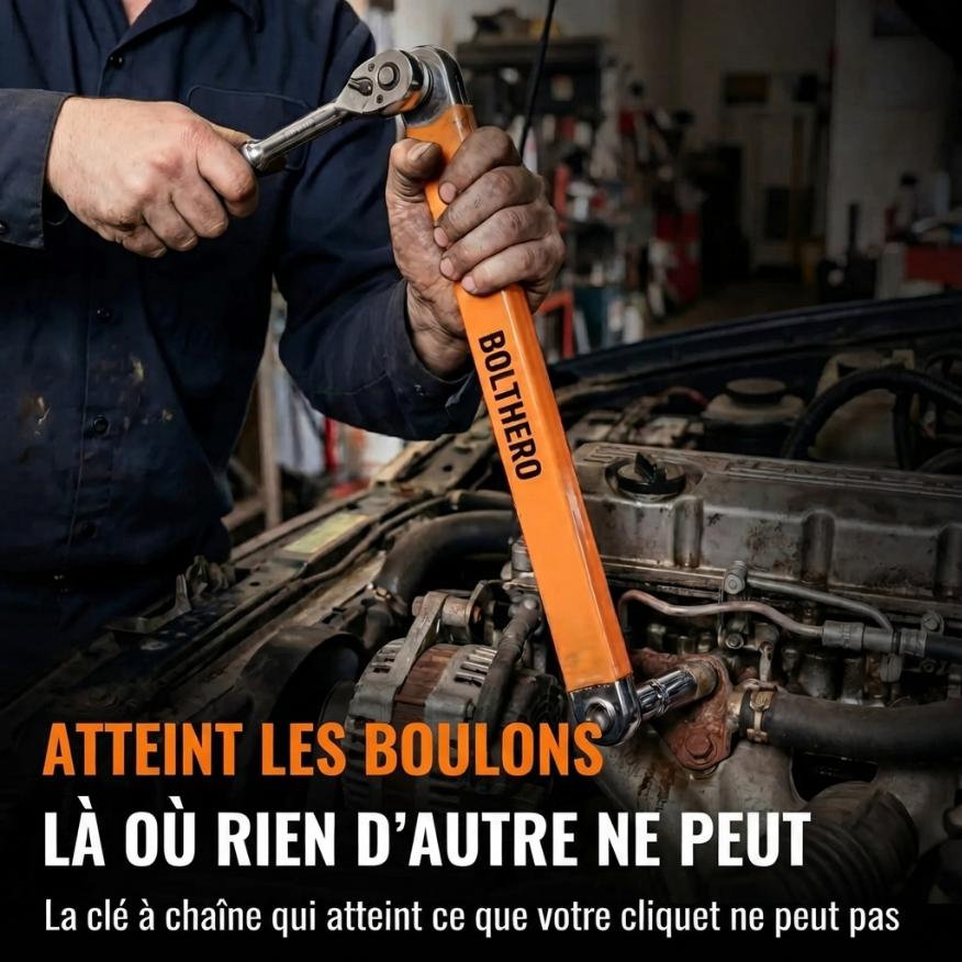 BOLTHERO® - Atteignez les boulons que votre cliquet ne peut pas atteindre
