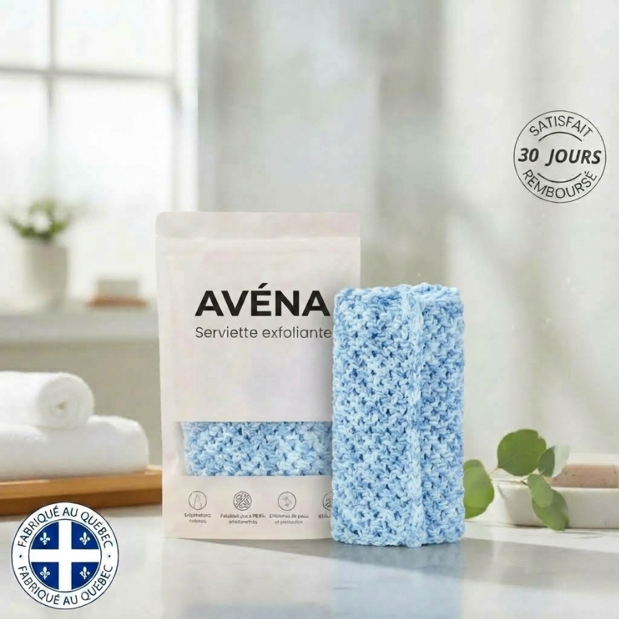 AVÉNA | Serviette de douche exfoliante