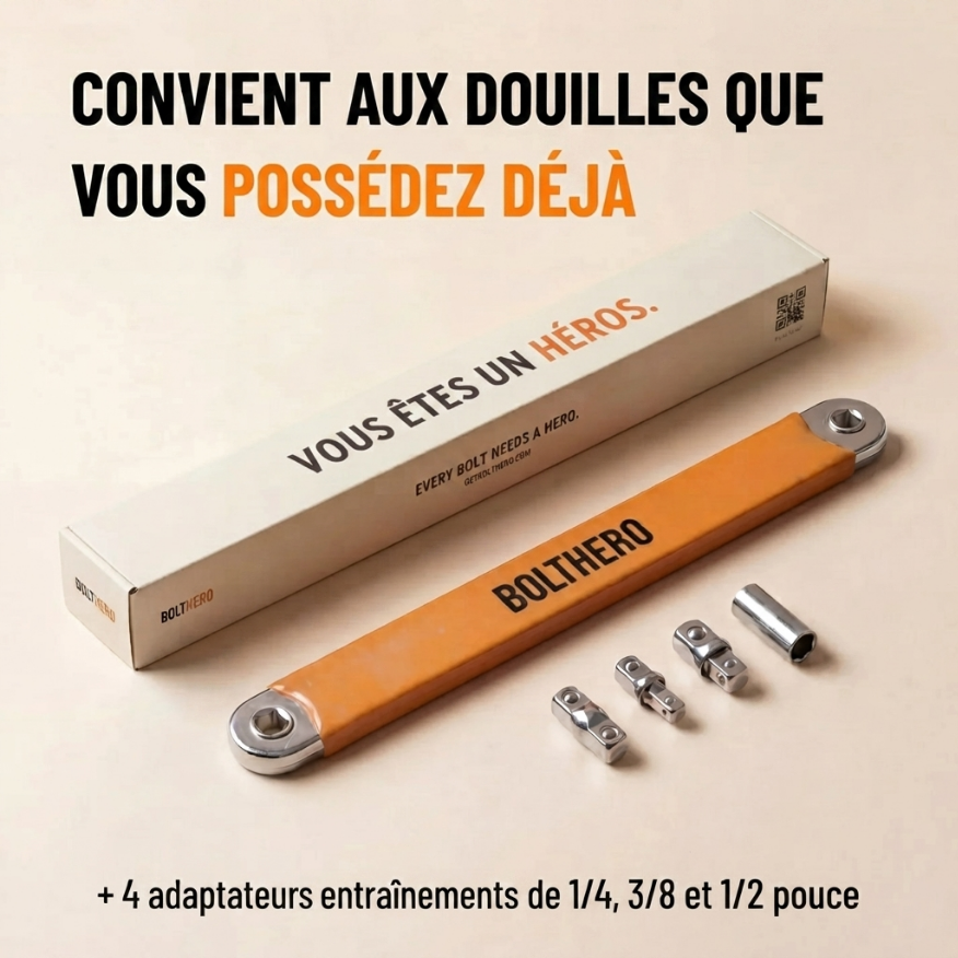 BOLTHERO® - Atteignez les boulons que votre cliquet ne peut pas atteindre